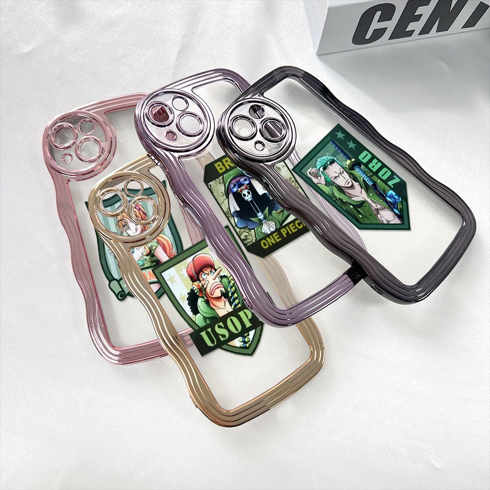 สําหรับ-iphone-12-13-14-pro-max-12mini-13mini-14-plus-เคสโทรศัพท์มือถือแบบนิ่ม-ใส-บางมาก-ลายการ์ตูน-one-piece-nami-คลื่น-หรูหรา