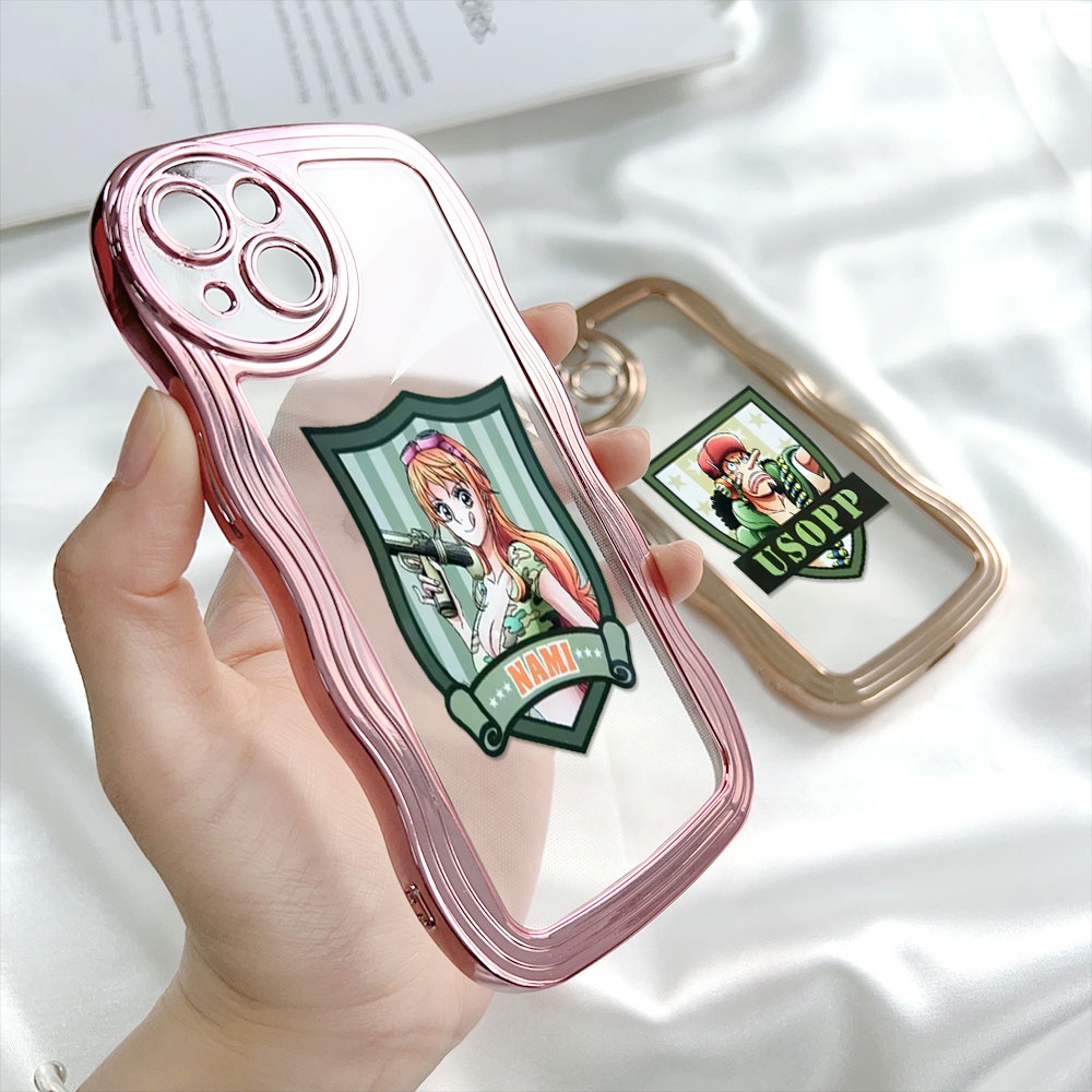 สําหรับ-iphone-12-13-14-pro-max-12mini-13mini-14-plus-เคสโทรศัพท์มือถือแบบนิ่ม-ใส-บางมาก-ลายการ์ตูน-one-piece-nami-คลื่น-หรูหรา