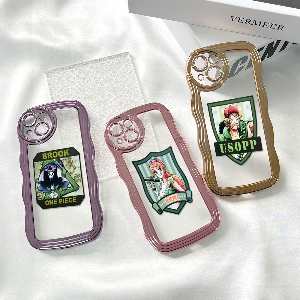 สําหรับ-iphone-12-13-14-pro-max-12mini-13mini-14-plus-เคสโทรศัพท์มือถือแบบนิ่ม-ใส-บางมาก-ลายการ์ตูน-one-piece-nami-คลื่น-หรูหรา
