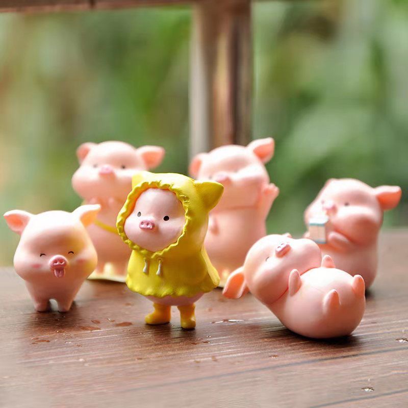 หมูน่ารักตุ๊กตาสัตว์ของเล่นรูปปั้น-piggy-ตุ๊กตาเดสก์ท็อปเครื่องประดับ-miniature-pig-เดสก์ท็อปอุปกรณ์ตกแต่งสร้างสรรค์ของเล่นเด็กของขวัญ