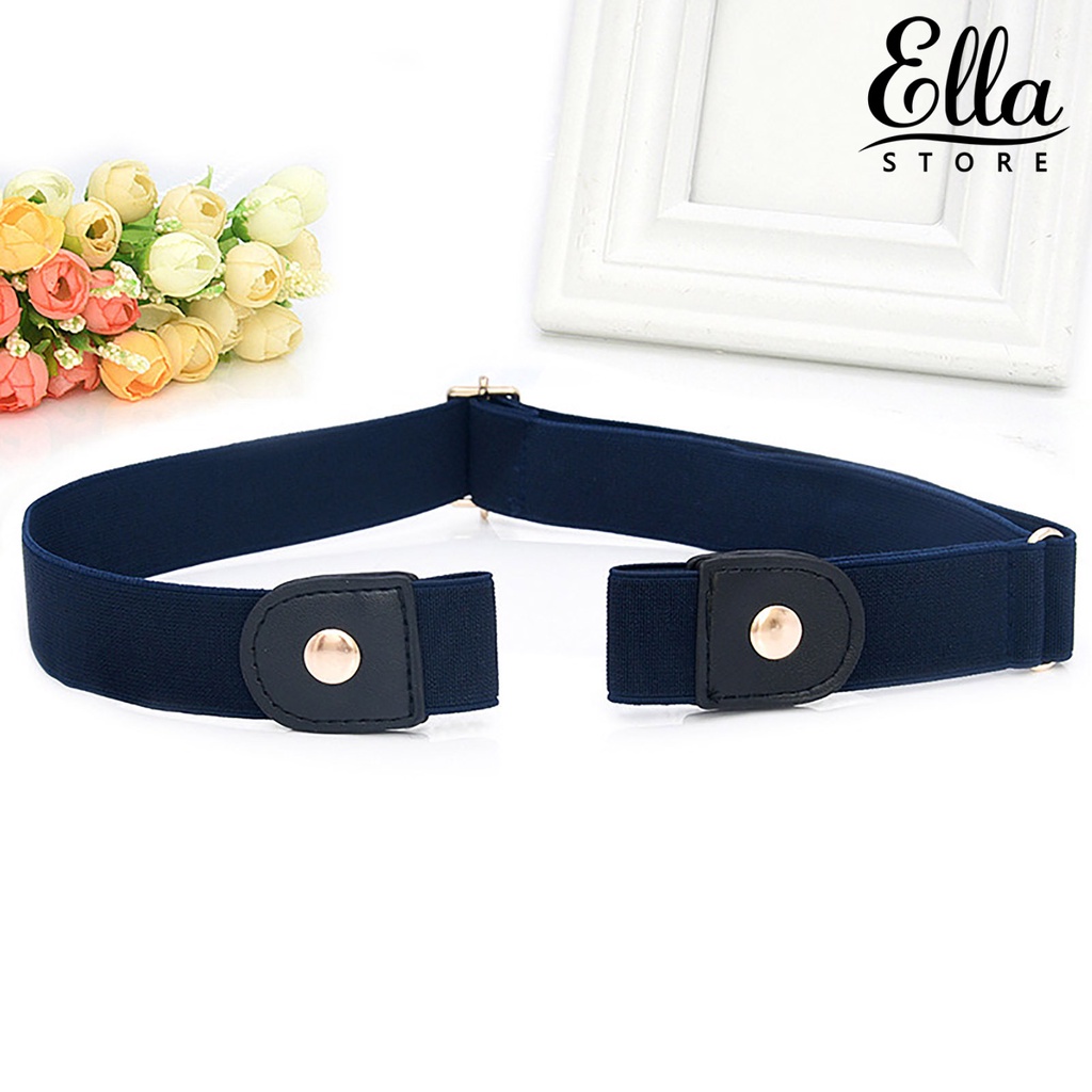 ellastore123-เข็มขัดคาดเอว-หนังเทียม-ปรับได้-สําหรับผู้หญิง