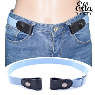 Ellastore123 สายเข็มขัดหนังเทียม ยืดหยุ่น ปรับได้ ไม่ต้องเจาะ เครื่องประดับแฟชั่น สําหรับผู้ชาย และผู้หญิง