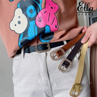 Ellastore123 สายเข็มขัดหนังเทียม ปรับความยาวได้ ใส่สบาย แนววินเทจ ย้อนยุค เข้าได้กับทุกชุด สําหรับผู้หญิง