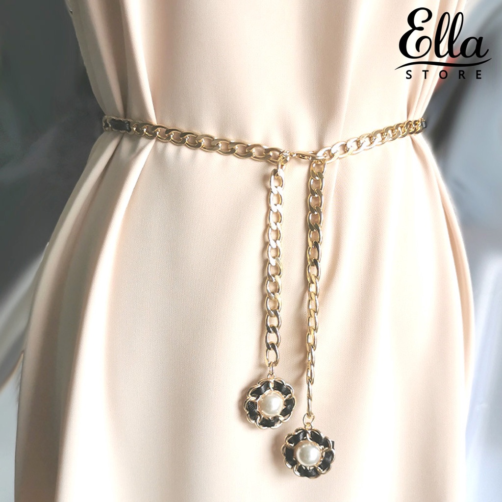 ellastore123-สายโซ่ถัก-โลหะผสม-สะดุดตา-เรียบง่าย-เครื่องประดับ-สําหรับผู้หญิง