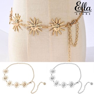 Ellastore123 สายโซ่สเตนเลส รูปหน้ายิ้ม เรียบง่าย สไตล์พังก์ สําหรับผู้หญิง