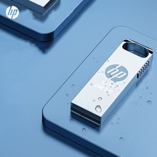 Hp แฟลชไดรฟ์ USB 2.0 32GB 64GB เมมโมรี่สติ๊ก USB กด และดึง การออกแบบเพนไดรฟ์โลหะ สําหรับ Destops แล็ปท็อป Macbook