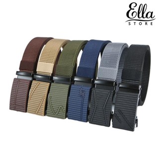 Ellastore123 เข็มขัดคาดเอว ระบายอากาศ น้ําหนักเบา ปรับได้ สีพื้น สําหรับผู้ชาย