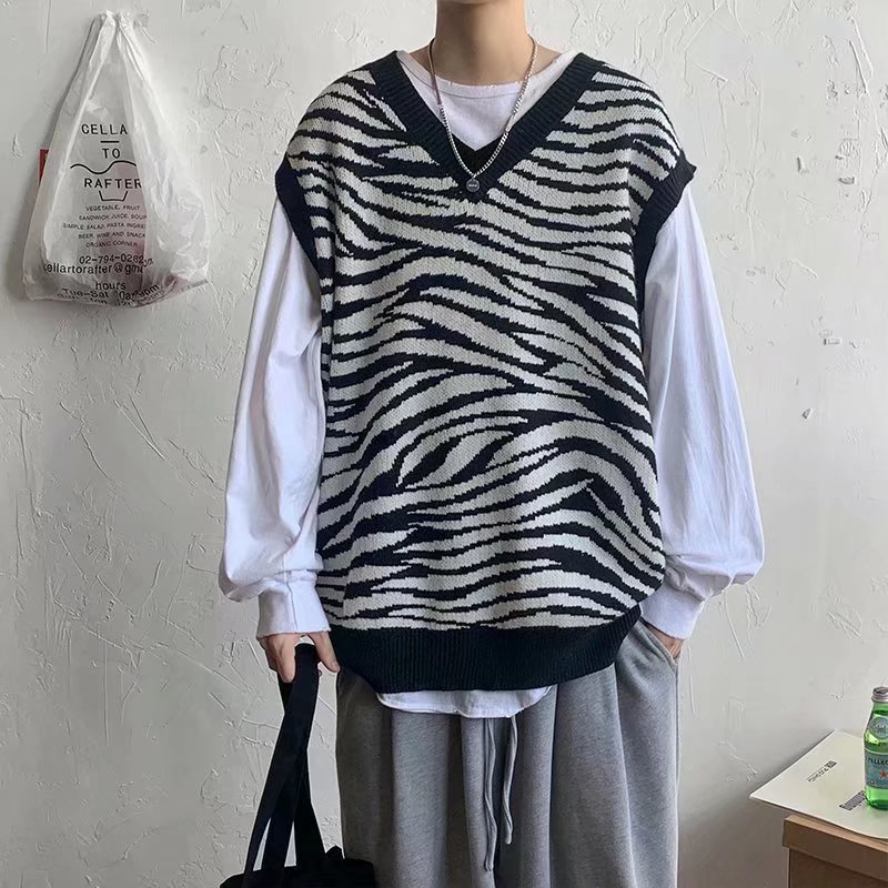 เสื้อกันหนาว-เสื้อสเวตเตอร์ผู้ชาย-ทรงหลวม-สีดํา-แฟชั่นฤดูหนาว-สไตล์เกาหลี-สําหรับผู้ชาย-เสื้อกันหนาวผู้ชาย