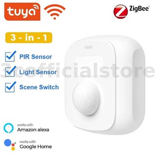 Tuya Wifi Zigbe Mini Sensor Body PIR เซนเซอร์ พร้อมสวิตช์เซนเซอร์ไฟ ฟังก์ชั่น Smart Life รองรับแอพ Alexa Google