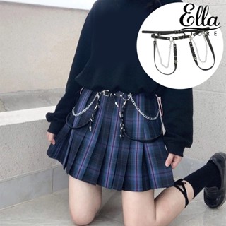 Ellastore123 เข็มขัดโซ่โลหะ ประดับพู่ สไตล์พังก์ โกธิค โลลิต้า แฟชั่น สําหรับวัยรุ่น