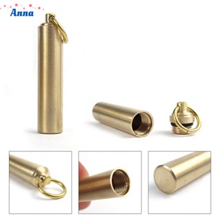 【Anna】Storage Jar Brass Camping Container Gold Holder Outdoor Pill WaterProof