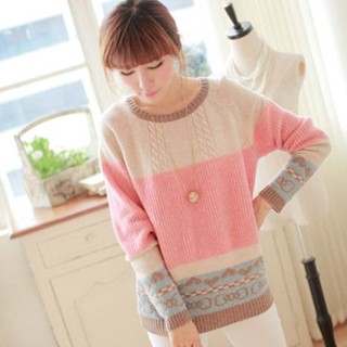 Sweetie Sweater เสื้อไหมพรมสีหวาน พร้อมส่ง same pic