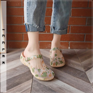 ICCLEK  องเท้าแตะหญิง รองเท้าแตะ ลำลองสำหรับผู้หญิง พื้นรองเท้าหนามาก  fashion สไตล์เกาหลี Comfortable ทันสมัย B91H0A3 36Z230909