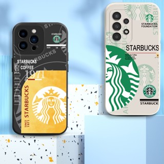 เคสโทรศัพท์มือถือ ซิลิโคนนุ่ม ลายตัวอักษร Starbucks สําหรับ Samsung A24 A14 M23 A04S A13 A03S A23 A53 A73 A33 A22 A21S A12 A02S A11 A51 A10 A30 A50 A52 A20S A10S M12 Plus J7 DGX