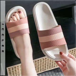ICCLEK  องเท้าแตะหญิง รองเท้าแตะ ลำลองสำหรับผู้หญิง พื้นรองเท้าหนามาก  Korean Style Chic ทันสมัย High quality B20H1A3 36Z230909