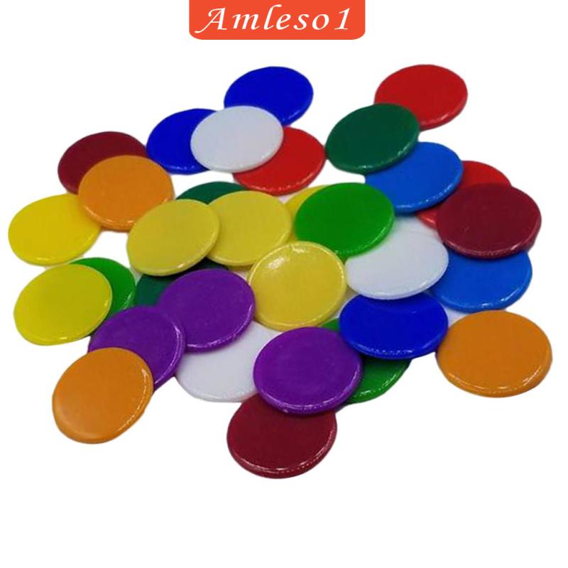 amleso1-เหรียญคาสิโน-สีพื้น-คละสี-100-ชิ้น