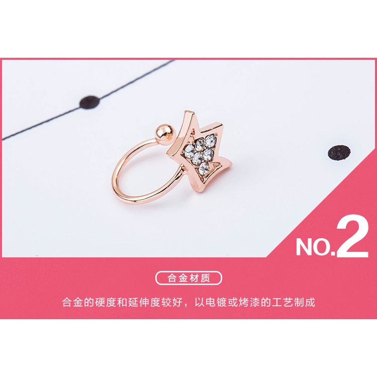 เครื่องประดับ-ต่างหู-แบบคลิปหนีบ-รูปมงกุฎ-ประดับเพชร-สามารถปรับได้-แบบสร้างสรรค์-แฟชั่นคู่รัก-สไตล์เกาหลี-สําหรับผู้หญิง