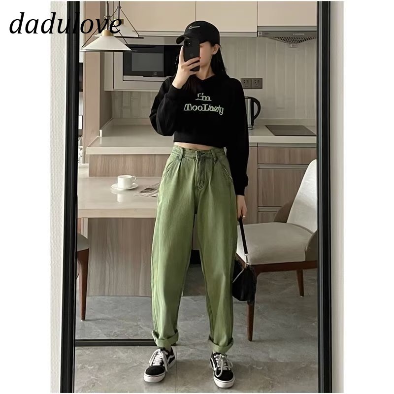dadulove-new-american-ins-high-street-retro-jeans-niche-high-waist-loose-wide-leg-pants-large-size-trousers