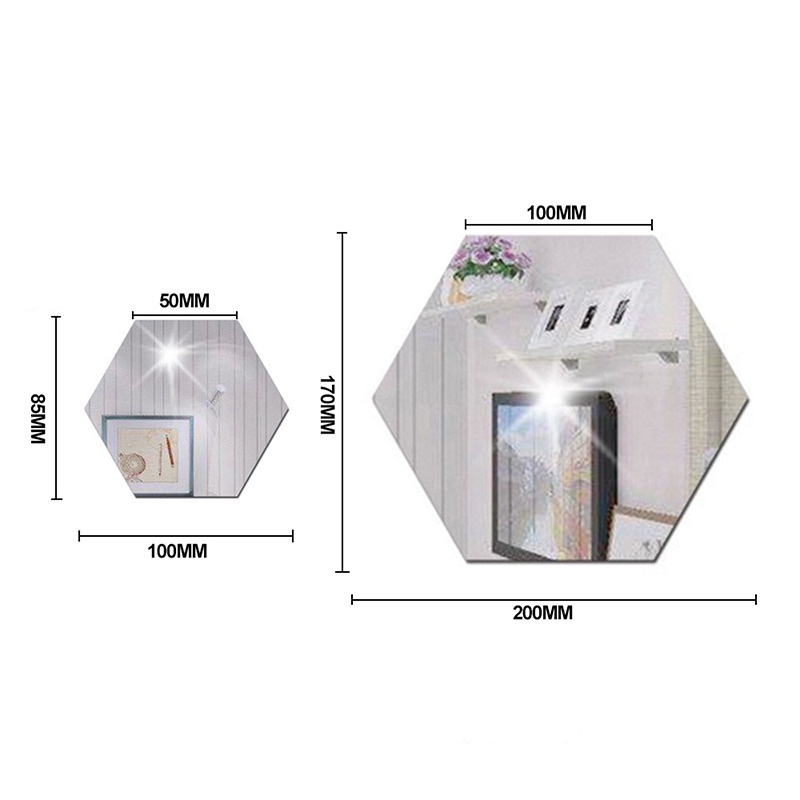 สติกเกอร์กระจกอะคริลิค-รูปกระเบื้องหกเหลี่ยม-สําหรับติดตกแต่งผนังบ้าน-ห้องนั่งเล่น-ห้องนอน