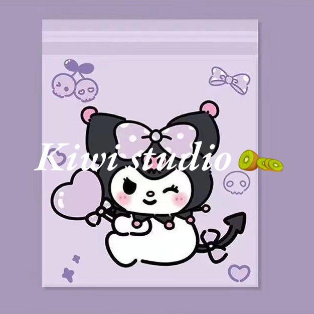 kiwistudio-แพ็คละ-50-ชิ้น-ถุงบรรจุภัณฑ์-ลายการ์ตูนคุโรมิน่ารัก-กันน้ํา-1hcyk192