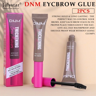 JULYSTAR 100% Original DNM Natural Eyebrow Gel Stereoscopic Fiber แปรง Brow Dye Non-haloing Beauty ครีม