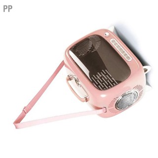 PP กระเป๋าเป้สะพายหลังแมว Carrier TV Shape ระบายอากาศสนับสนุน 13lb Cat แคปซูลอวกาศโปร่งใสพร้อมสำลีควรสำหรับสัตว์เลี้ยง