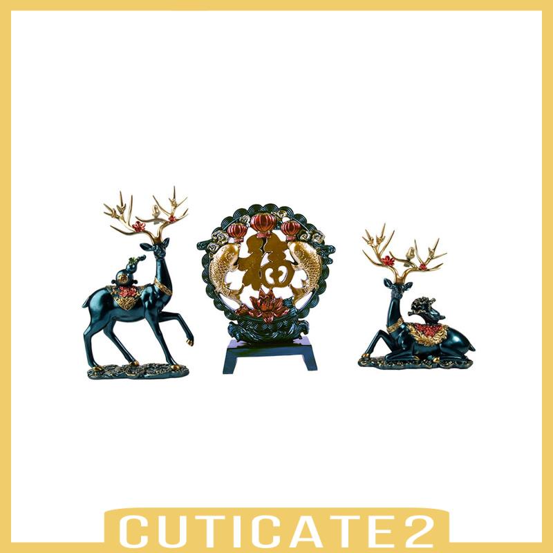 cuticate2-ฟิกเกอร์เรซิ่น-รูปปั้นกวางเอลก์จีน-สําหรับตกแต่งเทศกาลปีใหม่