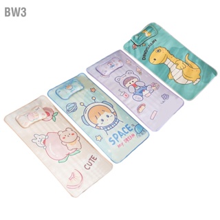 BW3 เด็กฤดูร้อน Sleeping Mat รูปแบบการ์ตูนน่ารัก Soft Breathable Ice Silk Cool Bed Pad สำหรับทารกห้อง