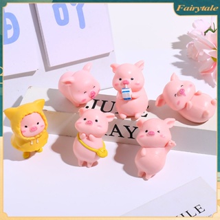 ❀ หมูน่ารักตุ๊กตาสัตว์ของเล่นรูปปั้น Piggy ตุ๊กตาเดสก์ท็อปเครื่องประดับ Miniature Pig เดสก์ท็อปอุปกรณ์ตกแต่งสร้างสรรค์ของเล่นเด็กของขวัญ