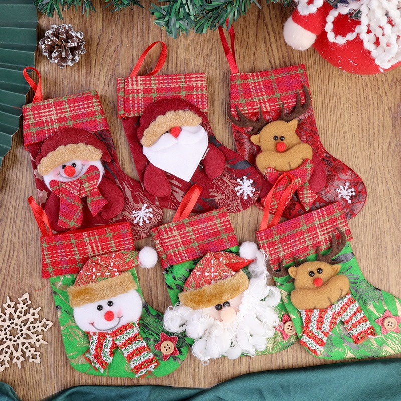 ถุงเท้าซานต้าคลอส-สโนว์แมน-กวางเอลก์-คริสต์มาส-ขนาดเล็ก-1-ชิ้น