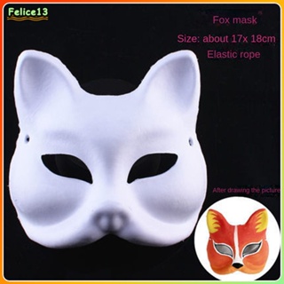 1 PC DIY สีขาวธรรมดากระดาษ Full Face Mask Opera Masquerade เด็กภาพวาด DIY หน้ากากฮาโลวีน-FE