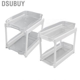 Dsubuy 2 Tier Under Sliding Cabinet  Sink Organizers Storage SD