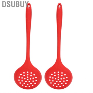 Dsubuy 2x Kitchen Cooking  Silicone Colander Skimmer Slotted Access MU