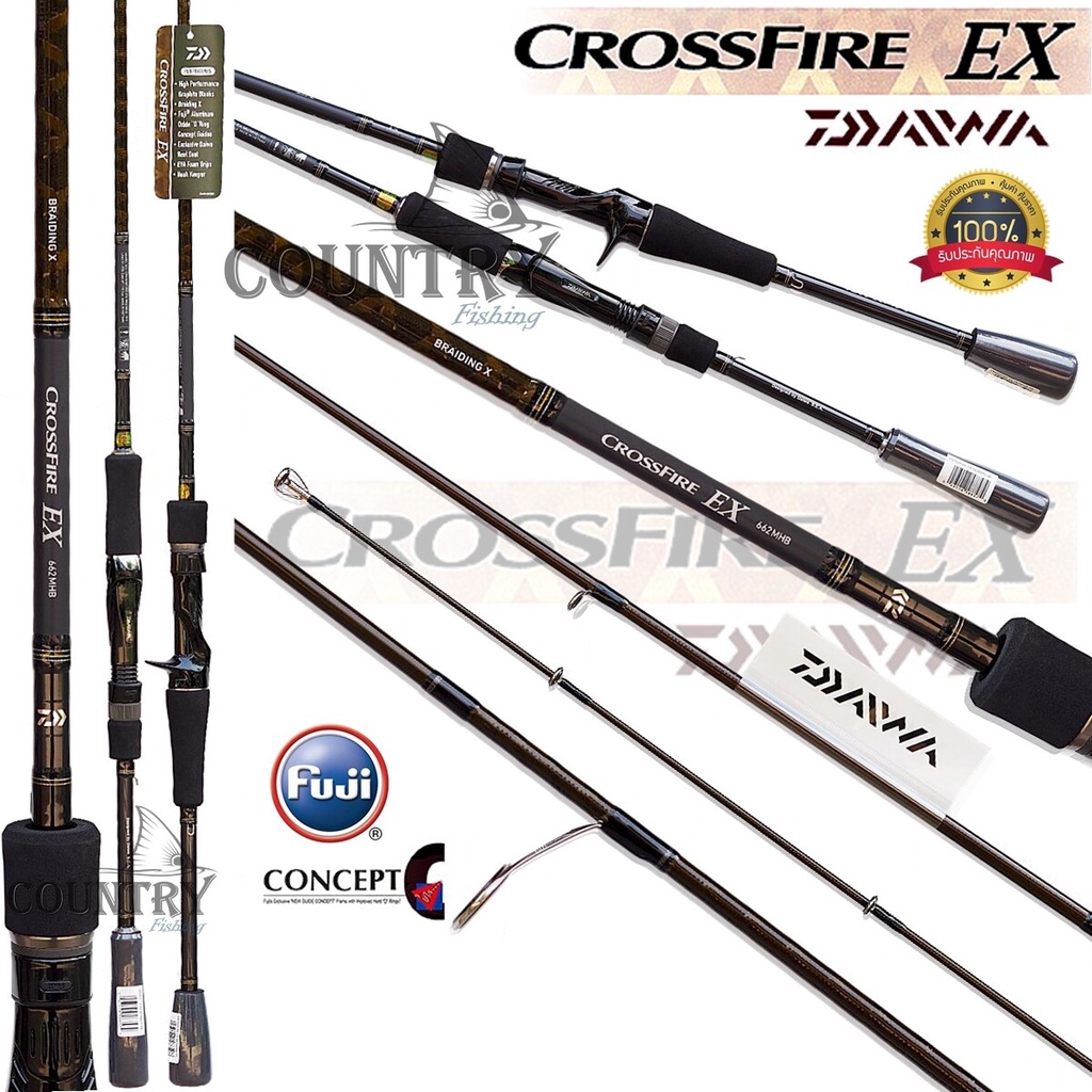 daiwa-crossfire-ex-คันเบท-คันสปินนิ่ง-ขนาดยาว-6-6-ฟุต-1ท่อน-2ท่อน-เลือกใช้งานตามต้องการ