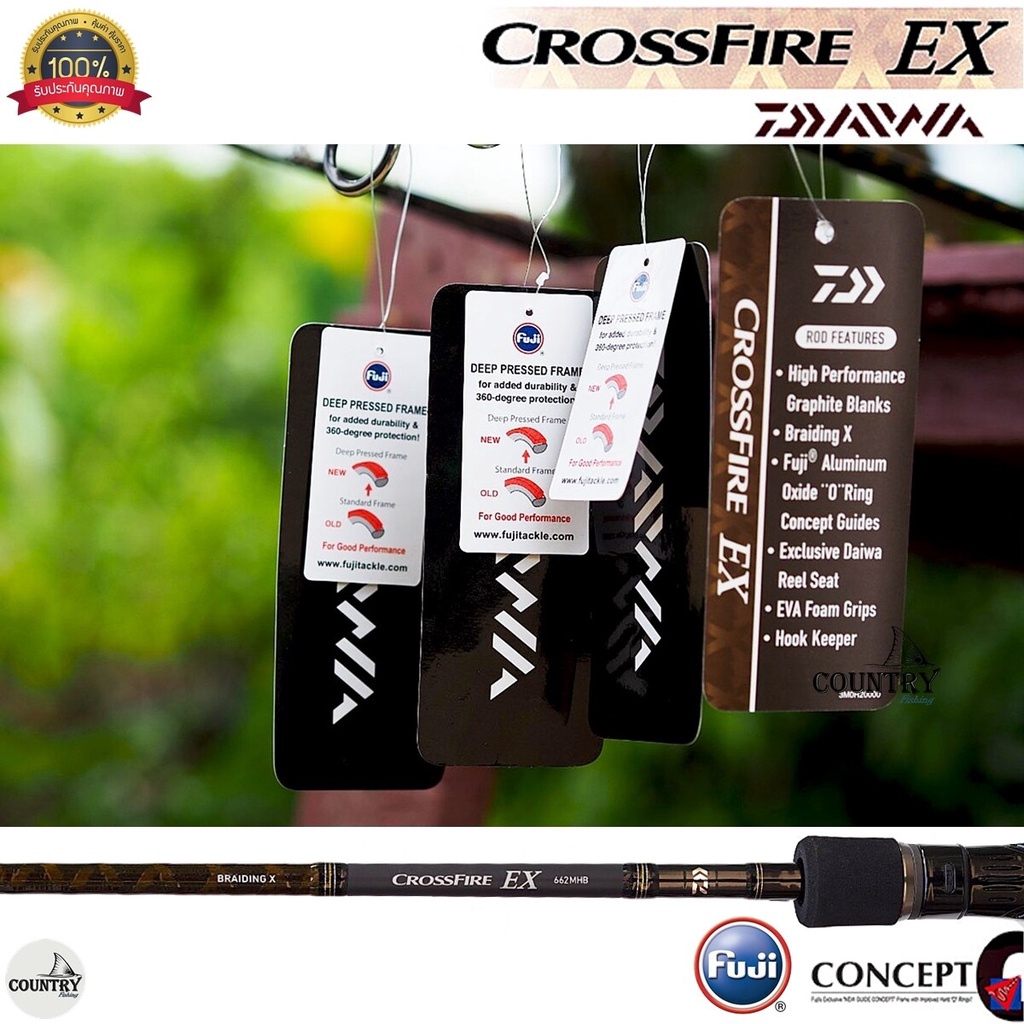 daiwa-crossfire-ex-คันเบท-คันสปินนิ่ง-ขนาดยาว-6-6-ฟุต-1ท่อน-2ท่อน-เลือกใช้งานตามต้องการ