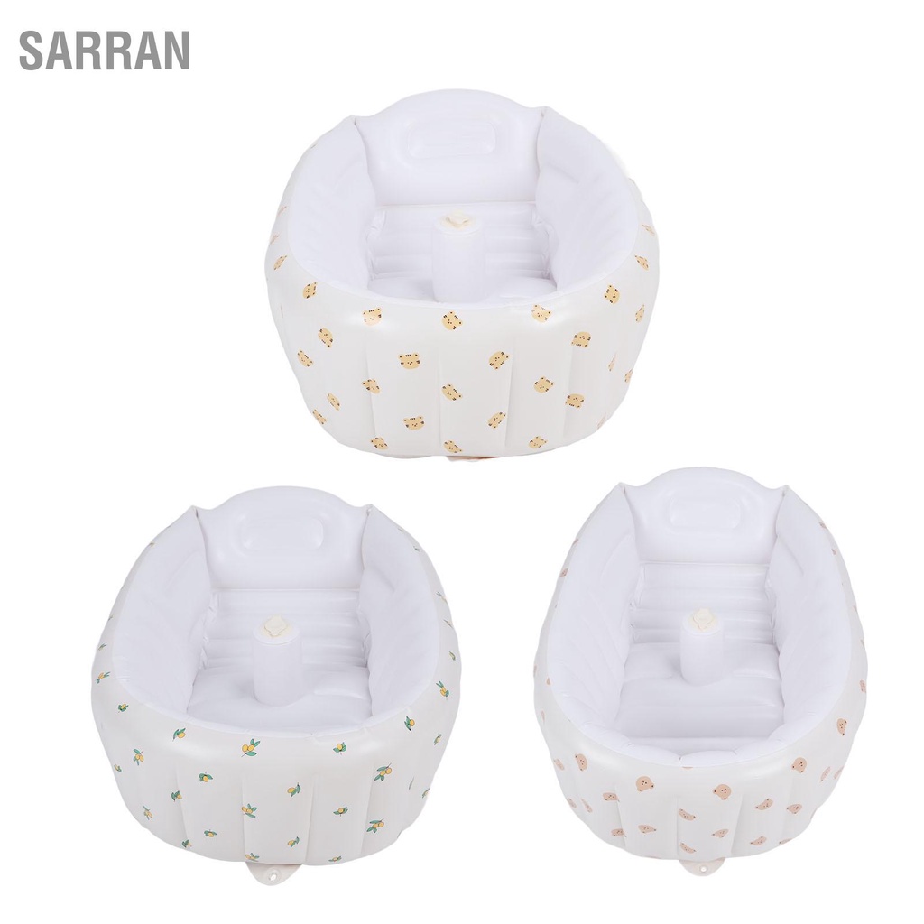 sarran-อ่างอาบน้ำเด็กแบบเป่าลมทารกแรกเกิดพับอ่างอาบน้ำเด็กวัยหัดเดินแบบพกพาที่นั่งอาบน้ำเด็กพร้อมปั๊มลมในตัว