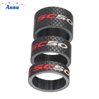 【Anna】Washers Cycling Parts 3pcs Carbon Fiber Bicycle bike Front Fork Headset