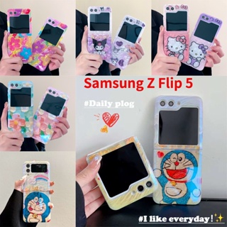 เคสโทรศัพท์มือถือแบบนิ่ม กันกระแทก ลายภาพวาดสีน้ํามัน รูปโดราเอมอน kulomi น่ารัก สําหรับ Samsung Galaxy Z FLip5 FLip5