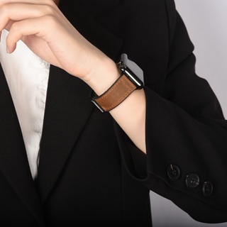 ใหม่ สายนาฬิกาข้อมือหนัง ซิลิโคน แม่เหล็ก พับได้ สําหรับ Apple Watch Series SE 6 8 Ultra 7 5 4 3 2 ขนาด 49 มม. 41 มม. 45 มม. 40 มม. 44 มม.