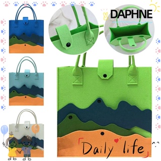 Daphne กระเป๋าถือ กระเป๋าช้อปปิ้งลําลอง น้ําหนักเบา จุของได้เยอะ สีคอนทราสต์ สําหรับผู้หญิง