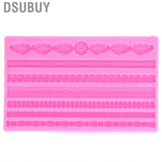 Dsubuy 3D Pearl Knit Rope Silicone Mold  Grade Reusable Cakes Decorating Mould Pink