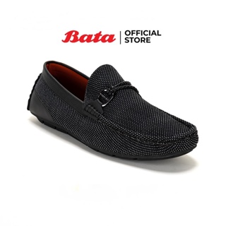 Bata บาจา รองเท้าคัทชูกึ่งทางการ แบบสวม สวมใส่ง่าย ดีไซน์คลาสสิค สำหรับผู้ชาย ดำ 8506006 / กรมท่า 8509006