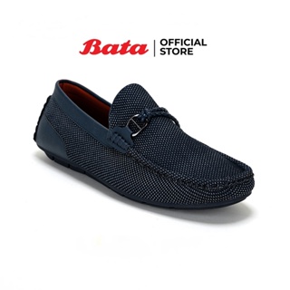 Bata บาจา รองเท้าคัทชูกึ่งทางการ แบบสวม สวมใส่ง่าย ดีไซน์คลาสสิค สำหรับผู้ชาย ดำ 8506006 / กรมท่า 8509006