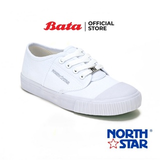 Bata บาจา by North Star รองเท้าผ้าใบ รองเท้านักเรียน  แบบผูกเชือก รุ่น ฺBTS_NORTHSTAR น้ำตาล 4294613 ดำ 4296613 ขาว 4294613