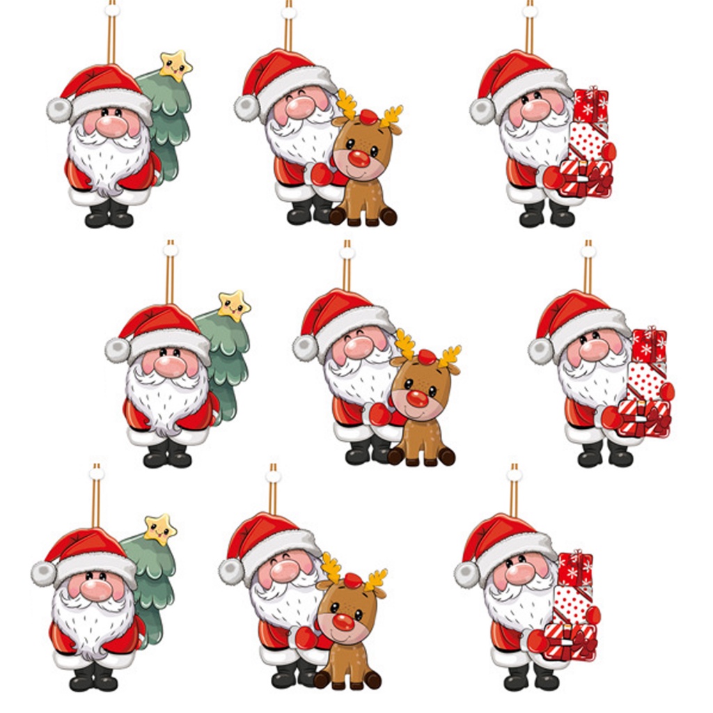 ccooamani-จี้ไม้-รูปซานตาคลอส-สโนว์แมน-กวาง-คริสต์มาส-น้ําหนักเบา-สําหรับตกแต่งต้นคริสต์มาส