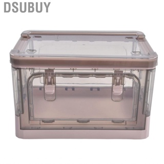 Dsubuy Stackable Storage Bin 35L Pink Double Door 4 Wheel Foldable US