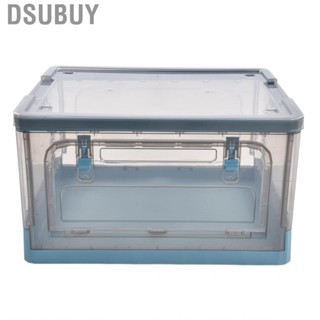 Dsubuy Lidded Storage Bins PP Stackable Containers Collapsible Box W/Double