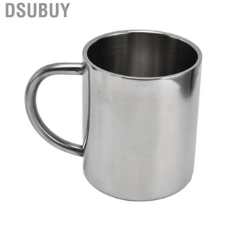 Dsubuy HG 300ml Stainless Steel Coffee Mugs Double Layer Mirror Mug For Outdoor