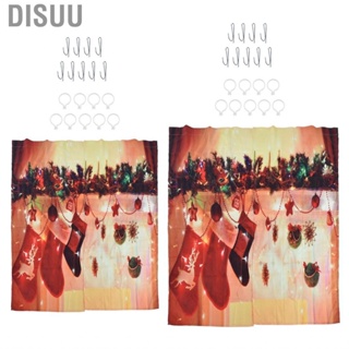 Disuu 3D Digital Christmas Curtain Individuality Printing Blackout New