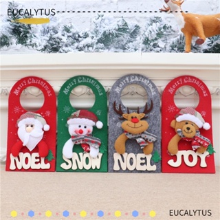 Eutus จี้ลูกบิดประตู รูปซานตาคลอส สําหรับแขวนตกแต่งบ้าน เทศกาลคริสต์มาส 2 ชิ้น